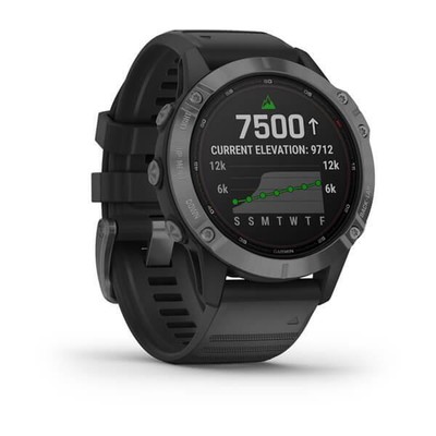 Garmin Fenix 6X Pro 51mm Titanium Carbon Gray Solar GPS Multisport Watch -  (0100215721) for sale online | eBay