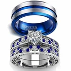 LOVERSRING Couple Ring Bridal Sets His Hers Women 10k White  Assorted Styles