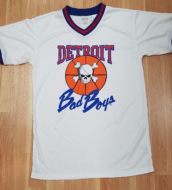 Exclusive Authentic Detroit Pistons Bad Boys VNeck Baseball Jersey