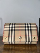 Burberry Small Vintage Check and Leather Crossbody Bag