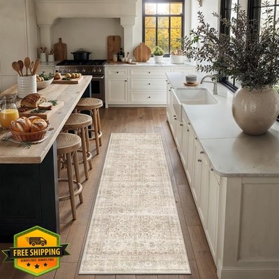 Schweek Runner Rug 2x6 Beige Floral