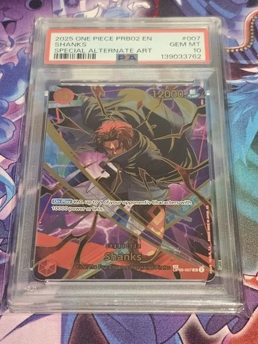 One Piece PRB02 - Shanks SP Alt Art - OP06-007 SP - PSA 10