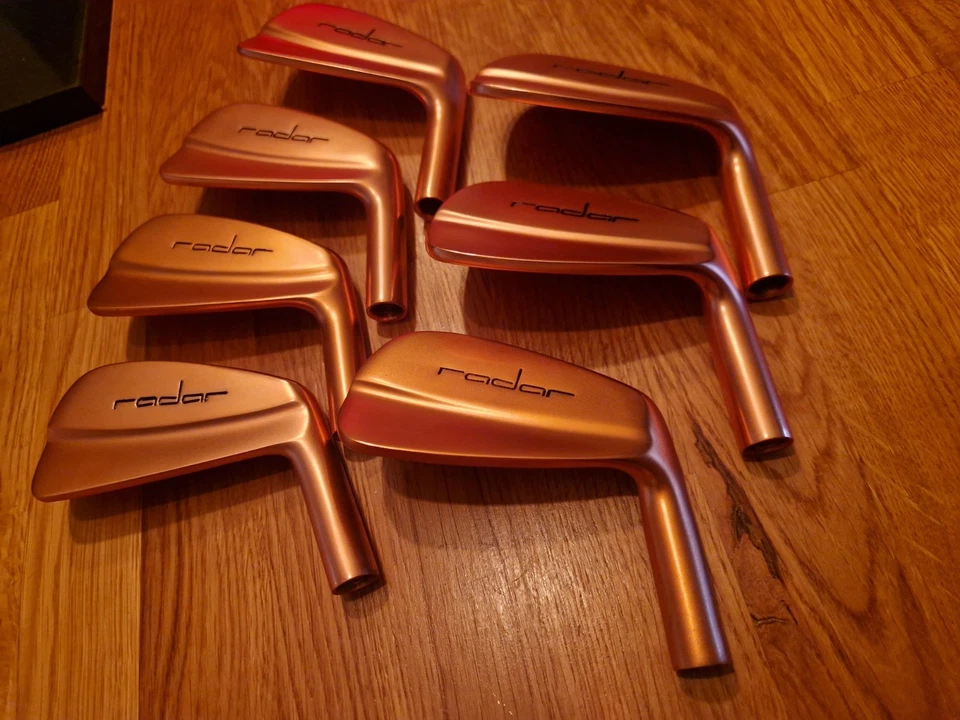 RADAR Forged 1020s golf blade iron heads in raw copper finish 4,pw BRAND NEW - Image 3 of 4