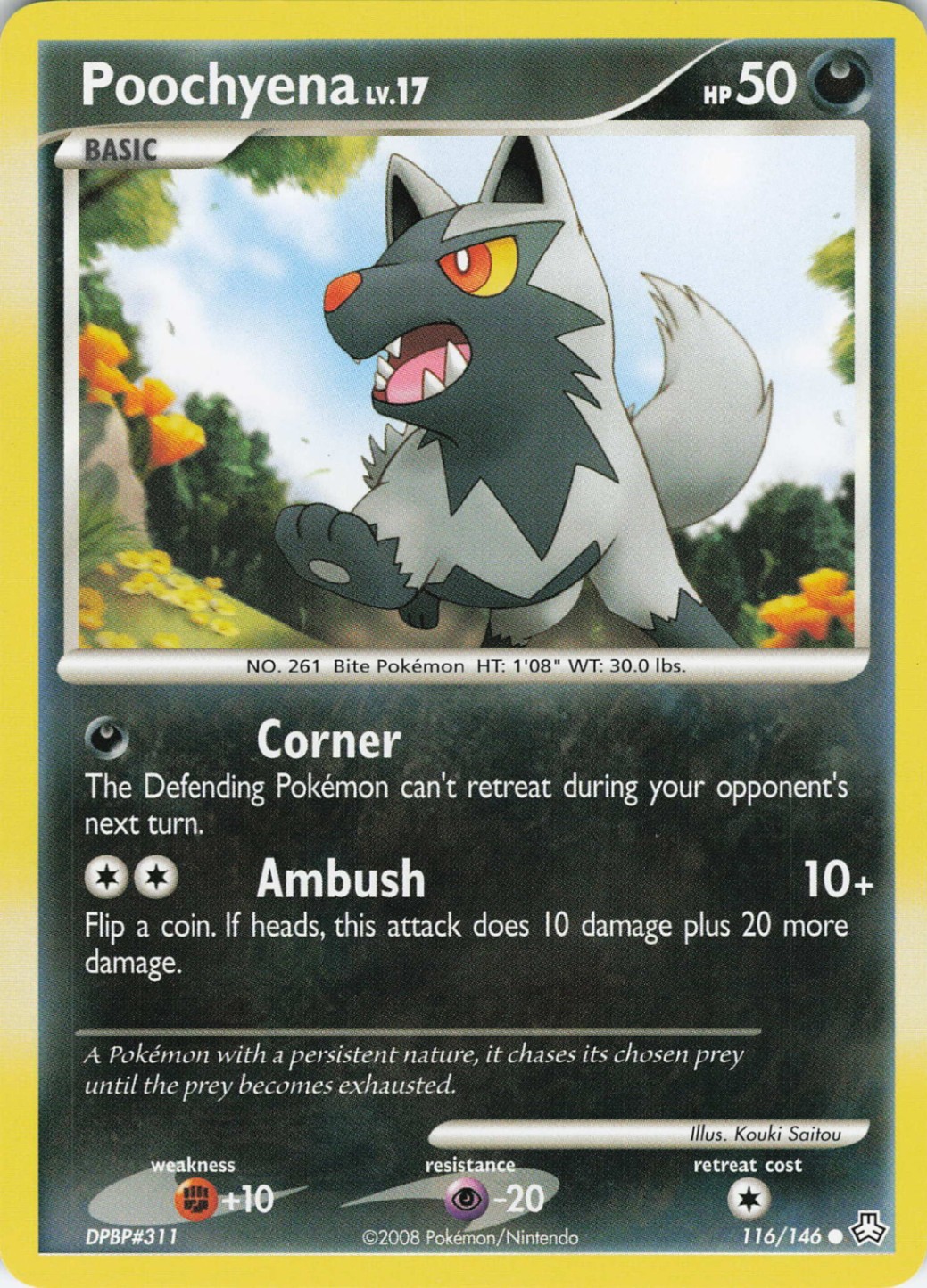 Poochyena 116/146 Legends Awakened Common regular NM Pokémon TCG