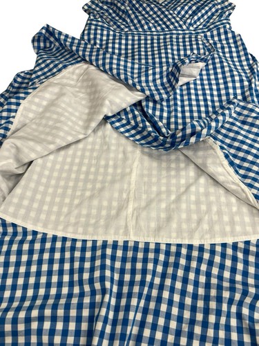 J Crew Dress 16 Gingham Wrap Midi Ruffle Lined Cottage Chic V Neck Sleeveless - Picture 9 of 17