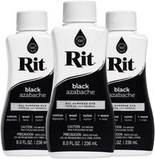 Rit All-Purpose Liquid Dye, Black, 3-Pack Black 