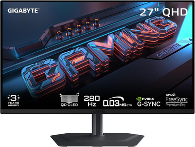 GIGABYTE - MO27Q2A - 27'' QD-OLED Gaming Monitor - QHD 2560X1440-280Hz - 0.03Ms G