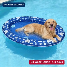MEWTOGO Inflatable Anti-Tear Oxford Dog Pool Float