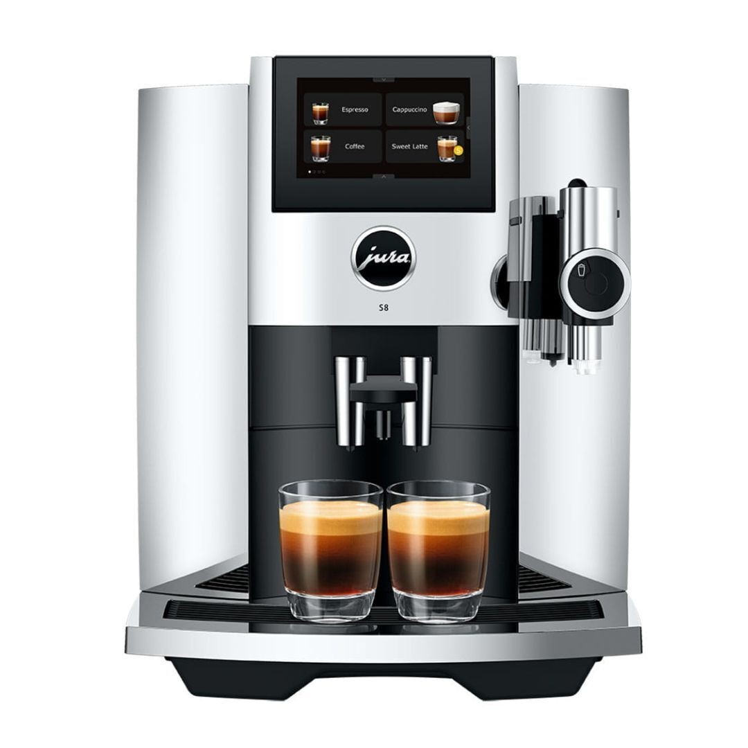 Jura S8 Chrome Automatic Coffee Machine Sweet Foam Function 