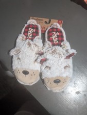 Dearfoams Papa Bear Slip On Slippers Size Medium 9-10 NWT