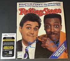 Jay Leno & Arsenio Hall Signed Rolling Stone Magazine Actor Autographed JSA COA