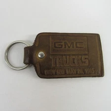 GMC Trucks Keychain Leather Indy 500 May 26, 1985 Pre-Owned -A