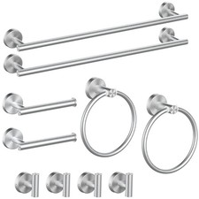 10pcs Bathroom Hardware Set Towel Rack Bar Towel Rings Hooks Toilet Paper Holder