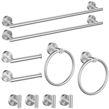 10pcs Bathroom Hardware Set Towel Rack Bar Towel Rings Hooks Toilet Paper Holder