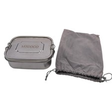 VITCOCO® Brotdose Edelstahl mit Fächern, Lunchbox 800ml, Brotzeitdose mit Trennw