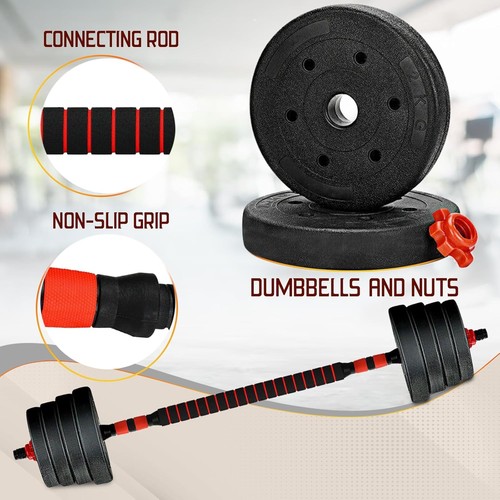 20KG DUMBBELLS PAIR OF WEIGHTS BARBELL DUMBBELL BODY BUILDING SET FITNESS GIFT - Picture 4 of 9