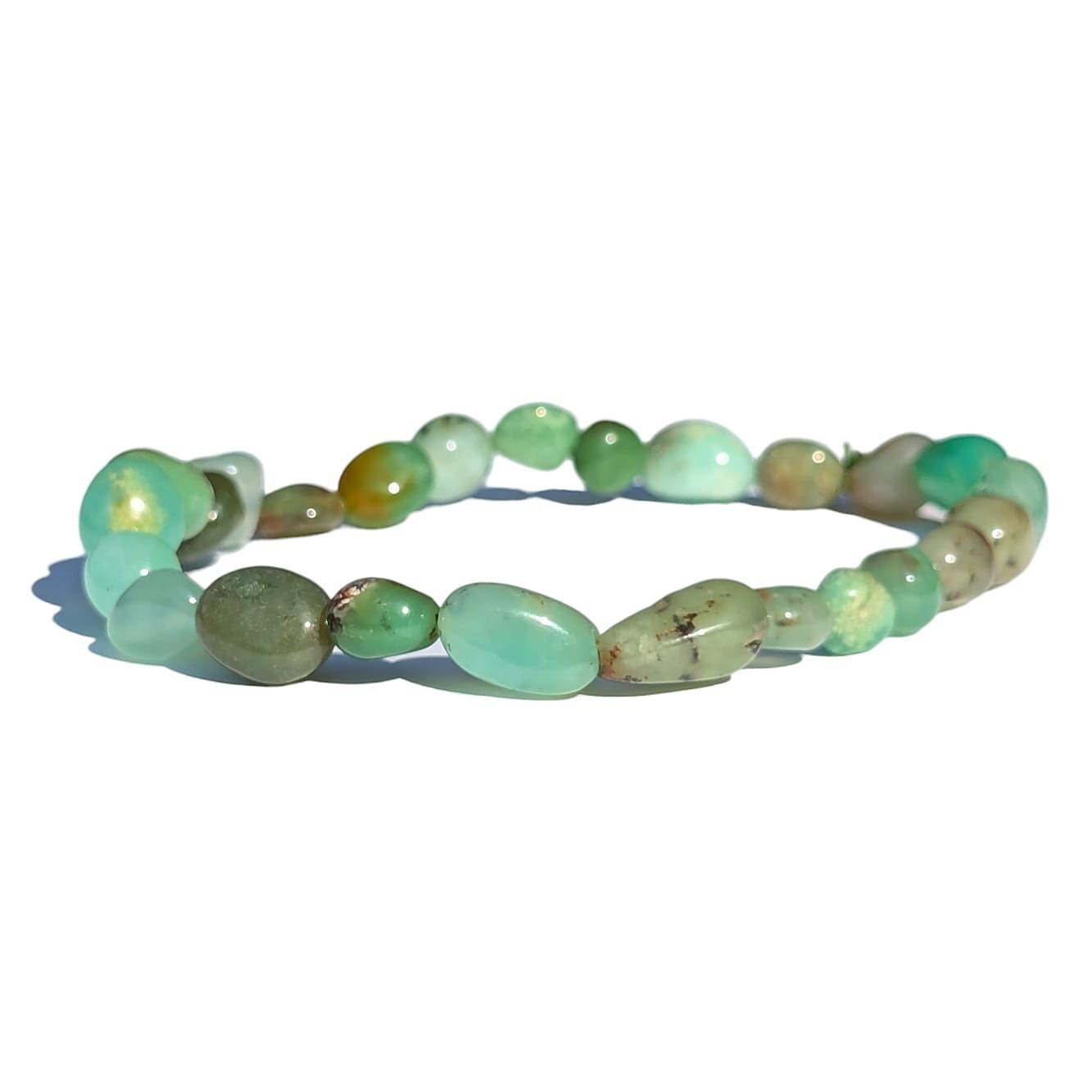 Bracelet en chrysoprase naturelle, le cadeau idéal de bien-être