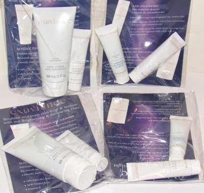 8 Exuviance Deep Clean AHA Cleanser Glycolic Moisturizer Overnight Complex ++
