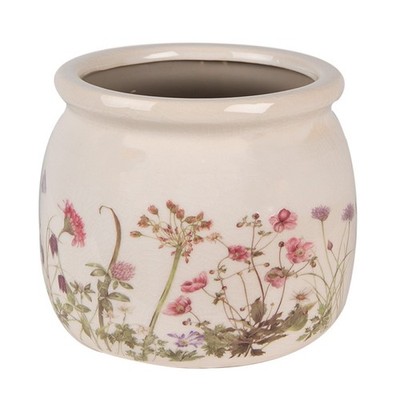 6CE1630M Blumentopf Pflanztopf Blumen Floral Blüten Ranken Clayre & Eef