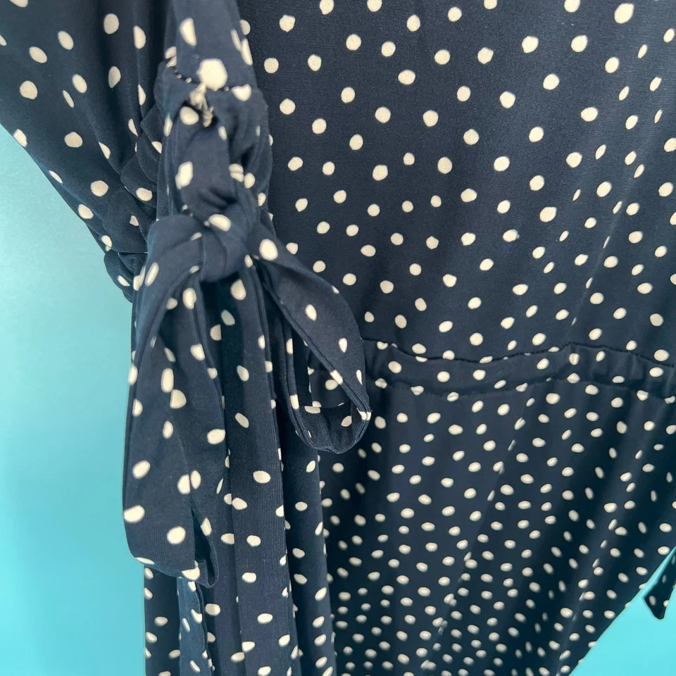 Mameluco Max Studio azul marino y blanco a lunares XL Foto 4 de 4
