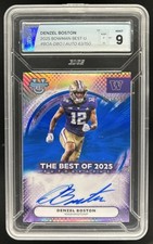 2025 Bowman Best University Denzel Boston The Auto Refractor Blue #/150 Edge 9