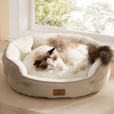 Round Washable Pet Bed for Small Dogs