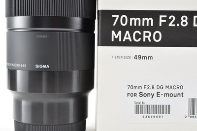 SIGMA 70mm F/2.8 DG MACRO Art SONY E Mount Mint Lens AF MF Full