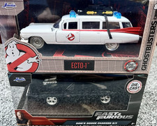 Jada Ghostbusters ECTO-1 & Fast & Furious Dom's Dodge Charger R/T  *BRAND NEW**