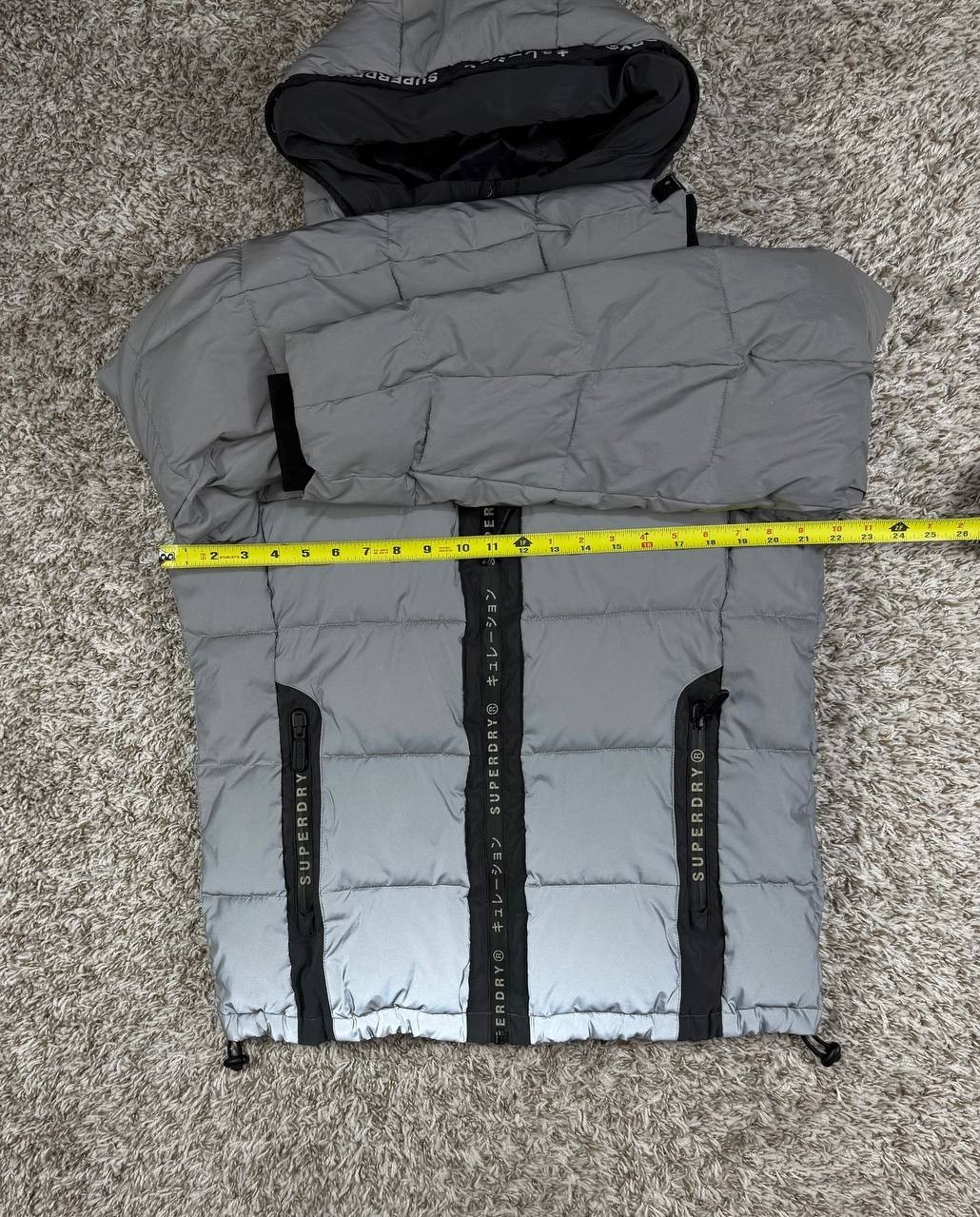 Superdry Reflective Padded Down Jacket Light Gray… - image 6