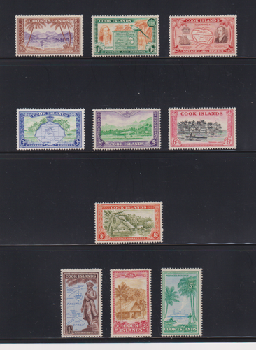 Cv Cook Helper 1949-61 COOK ISLANDS complete set (10) SG 150/59- CV £70. FRESH MH/LHM ...