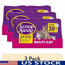 Multi Cat Clumping Litter 7 Day Odor Control Super Absorbent Low Dust 38LB New