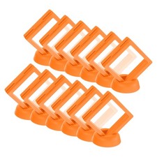 12Pcs 3D Floating Display Case 2.76 x 2.76 x 0.8 Inch Display Holder Orange