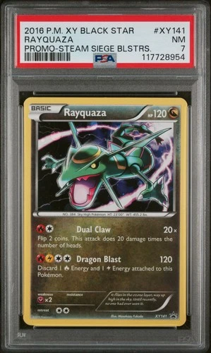 2016 POKEMON XY BLACK STAR PROMOS RAYQUAZA #XY141 HOLO PSA 7 NM #117728954