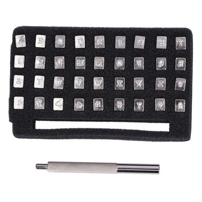 37Pcs Alphabet Punch Tool Set Incisive Punch Quickly Complete Materials W