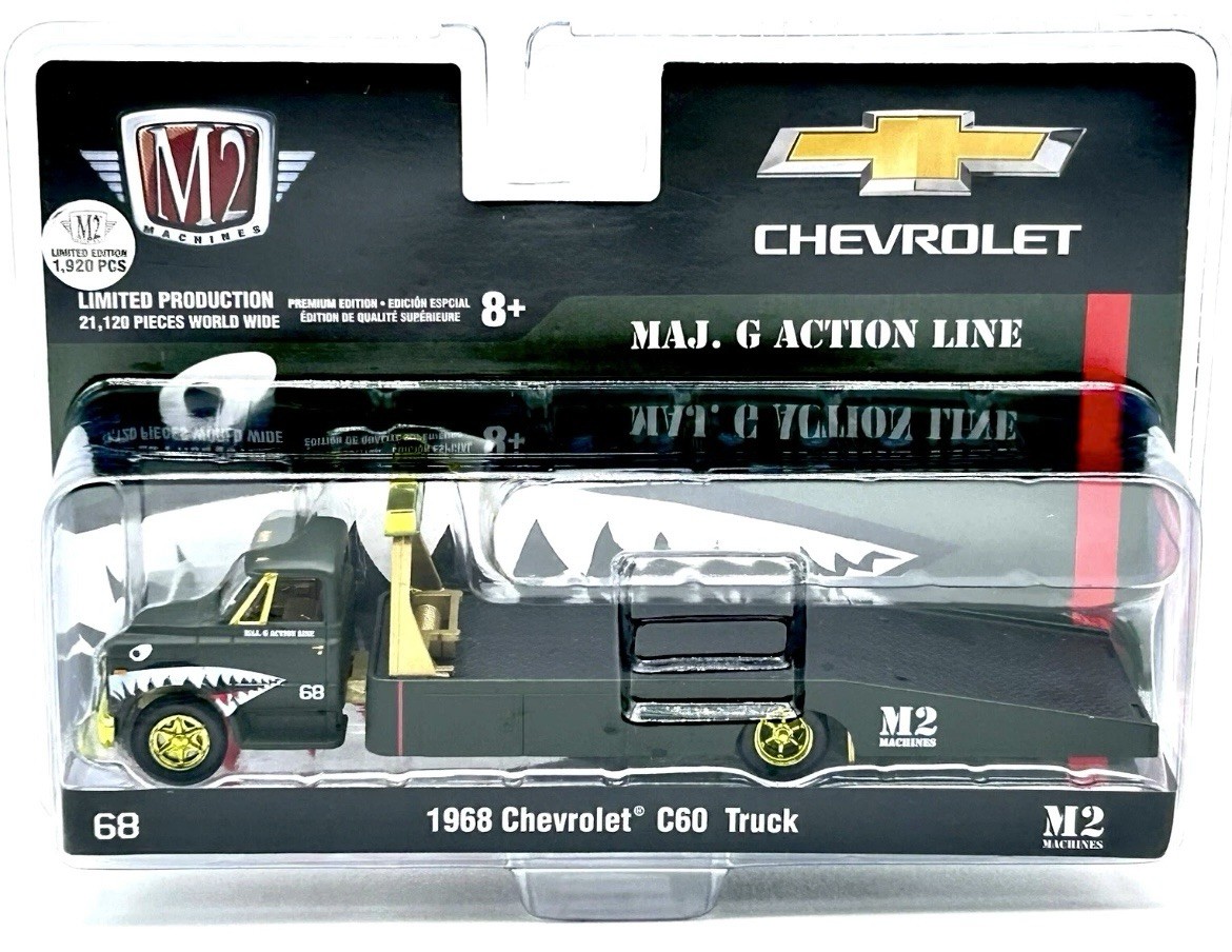 M2 MACHINES CHASE 1968 CHEVROLET C60 FLATBED TRUCK HOBBY EXCLUSIVE 1/1920