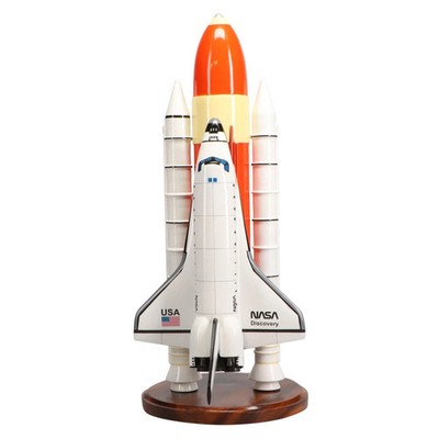 NEW Space Shuttle Discovery with Booster Large Mahogany Model