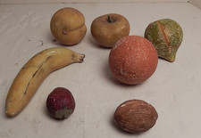 Vintage Italian Alabaster Stone Fruit Orange Peach Fig Strawberry Walnut Apple 7 Vintage Italian Alabaster Stone Fruit Orange Peach Fig Strawberry Walnut Apple 7 - Image 1