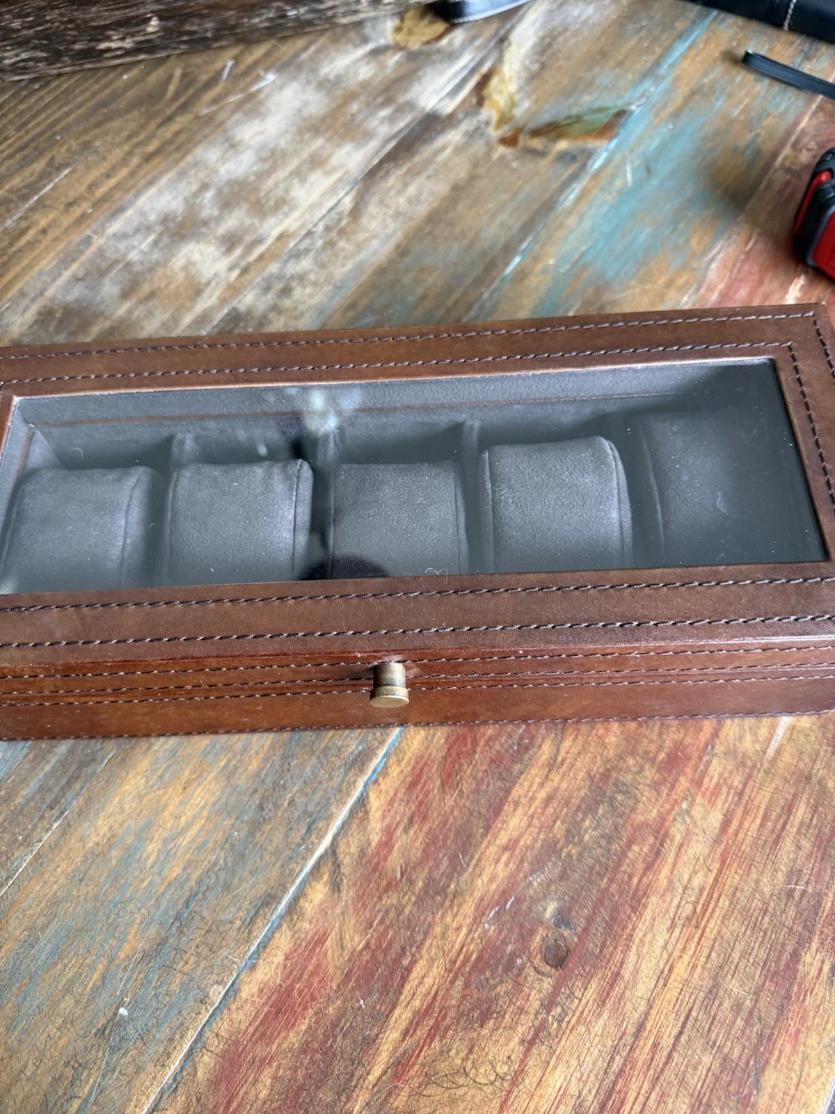 Leather Watch Box. Holds 5 Watches