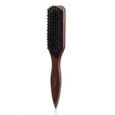 Boar Bristle Slick Back Hair Brush   Wooden Handle Styling Comb for Men Brown