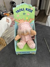 Vitg Russ Berrie Trolls Bedtime Trollies 12  Doll Pink Pajamas 1980  s RARE NIB