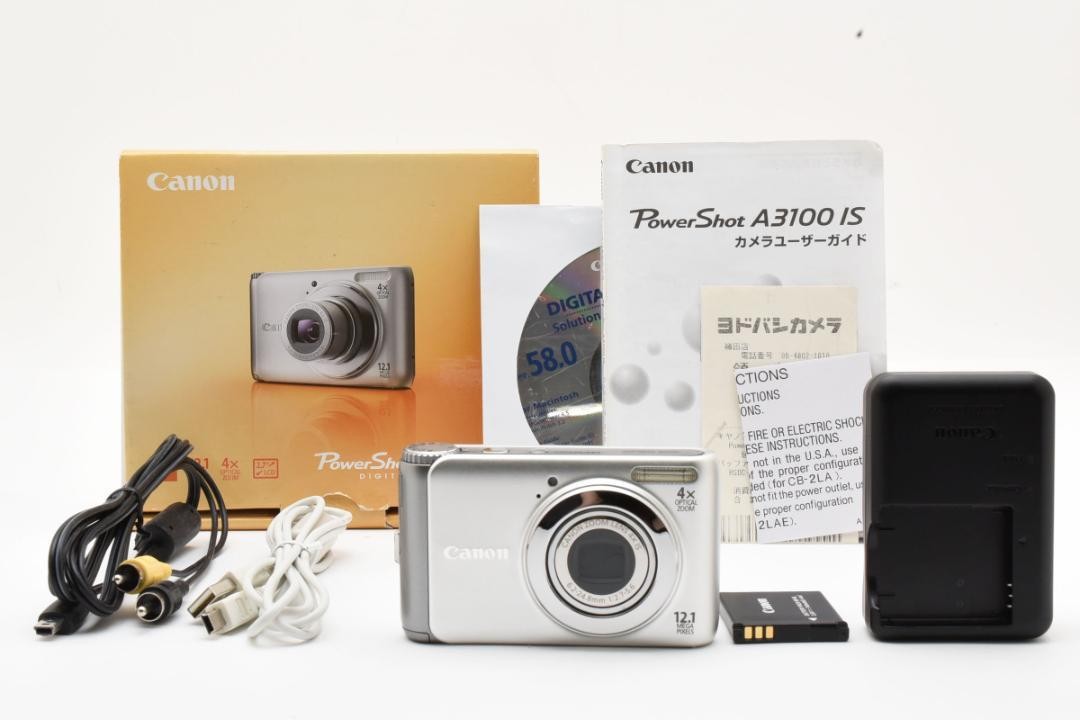【美品】Canon Powershot A3100 IS シルバー　動作確認済 Canon PowerShot A3100 IS Digital Camera (Silver) 4255B001 B&H