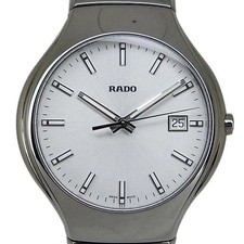 RADO True Silver Quartz Watch Men 40mm Titanium Ceramic From Japan