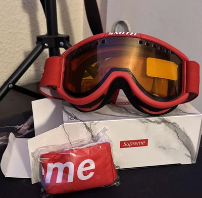 Supreme x Smith Snow Goggles Red FW15 Limited Edition Ski Snowboard Mask NWT