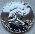 1963 Proof Franklin Half Dollar 90% Silver-INV#8360