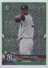 2018 Bowman Chrome Prospects Green Shimmer Refractor 27/99 Domingo Acevedo y0i