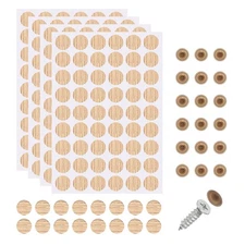 216Pcs Screw Hole Stickers and 200Pcs 12x3.5mm Screw Cover Caps, Champagne
