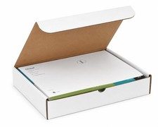 Aviditi White Literature Mailing Boxes, 11-1/8 x 8-3/4 x 2-5/16 Inches, Pack of