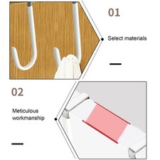 ⁺Over Door Hooks Set Of 6 Double Sided Towels Clothes Wreath Hanger Hook For