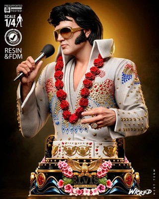 1:6 Elvis Presley Aloha From Hawaii Fan Art UNPAINTED Garage Kit Statue
