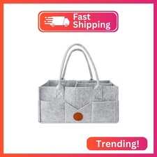 Maliton Diaper Caddy Organizer - Diaper Caddy for Baby Nursery Storage, Felt Dia